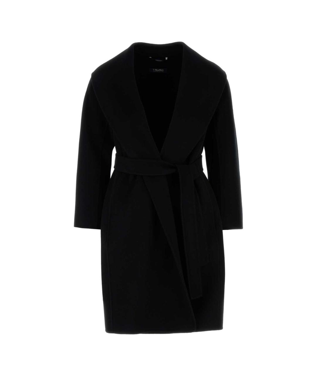 'S MAX MARA Черное шерстяное пальто, фото 1