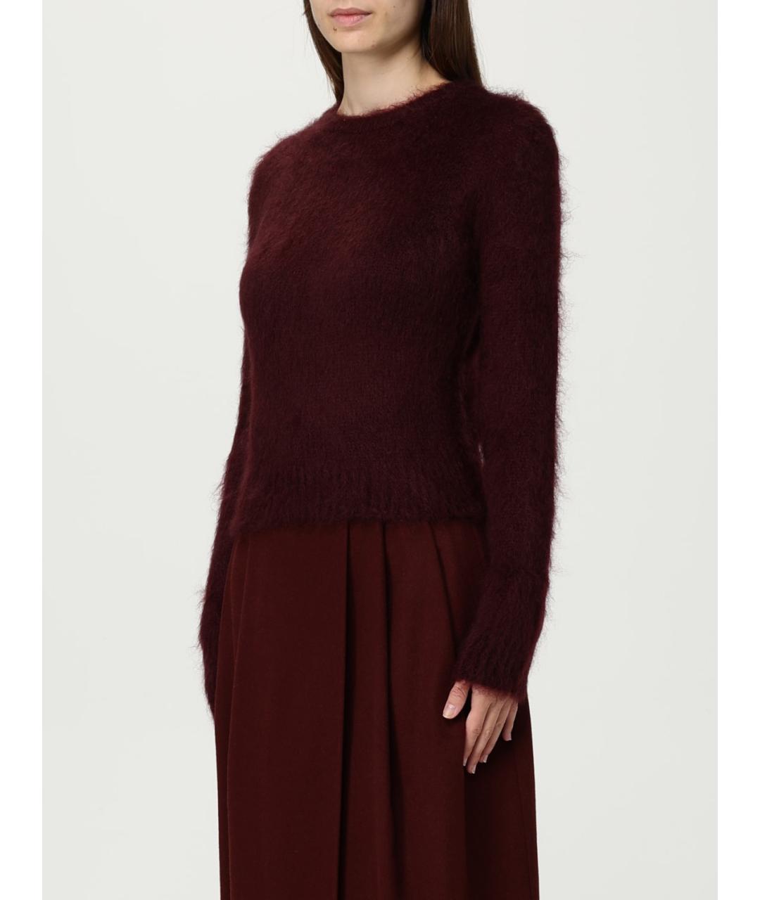 MAX MARA Бордовый джемпер / свитер, фото 3