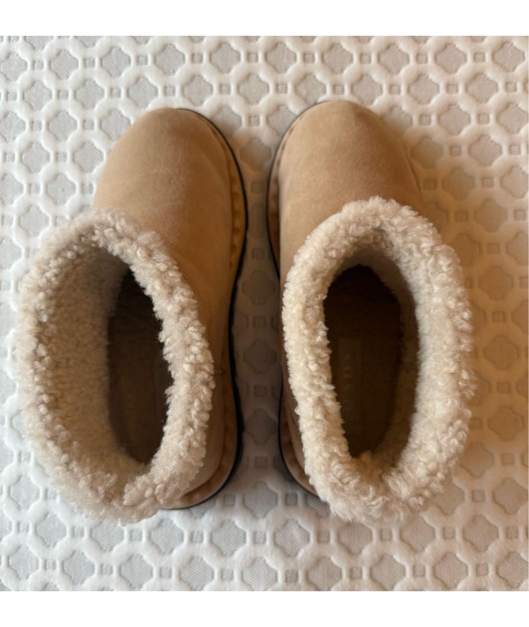 PRADA Бежевые замшевые ботинки, фото 3