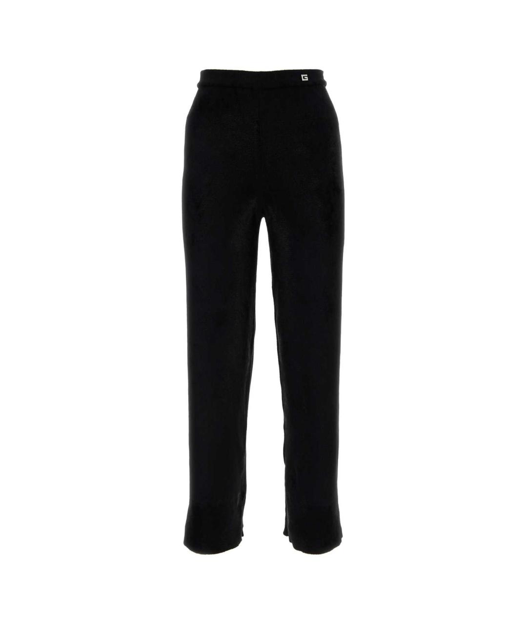 GUCCI Черные полиамидовые прямые брюки, фото 1