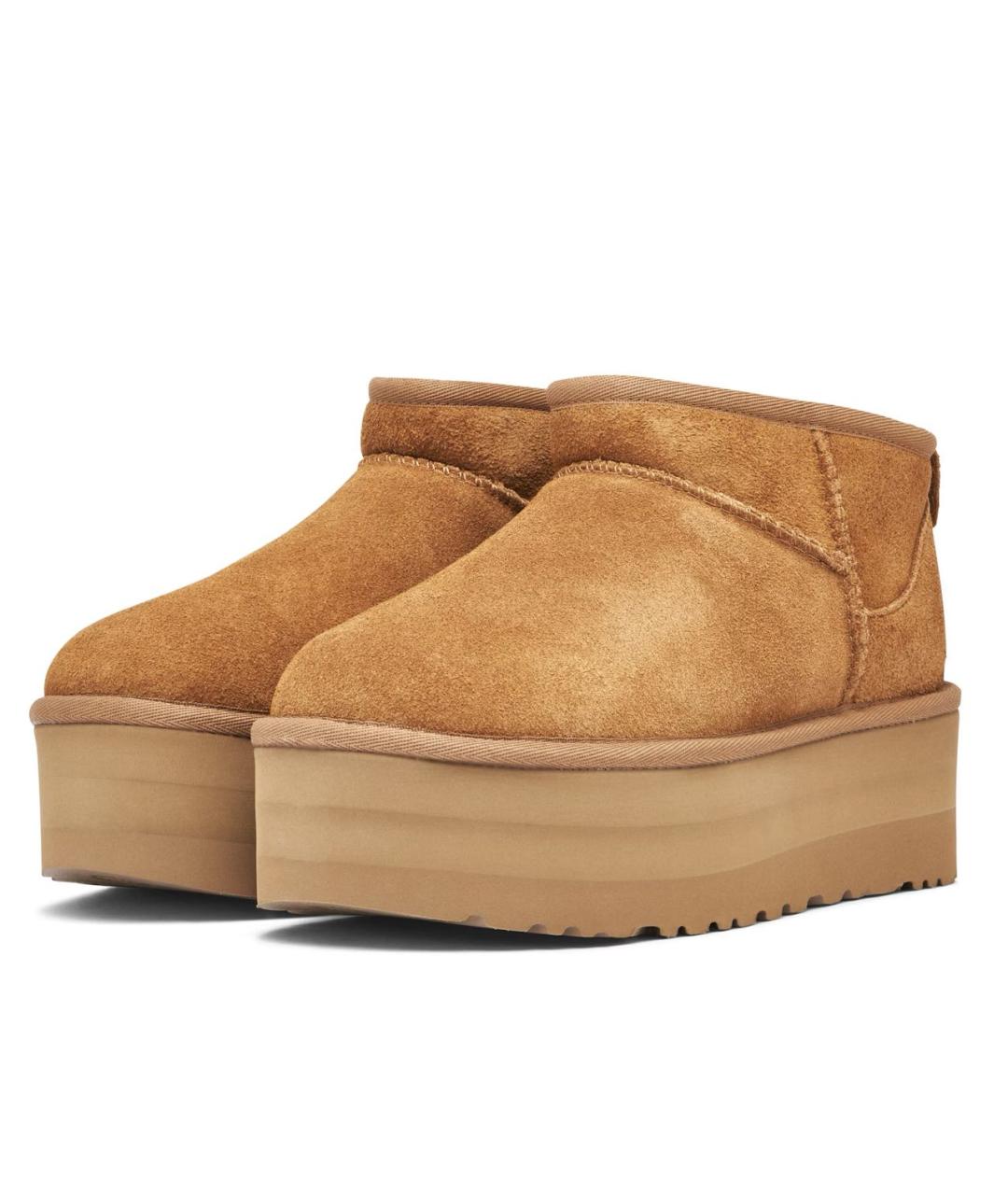 UGG AUSTRALIA Коричневые замшевые ботинки, фото 3