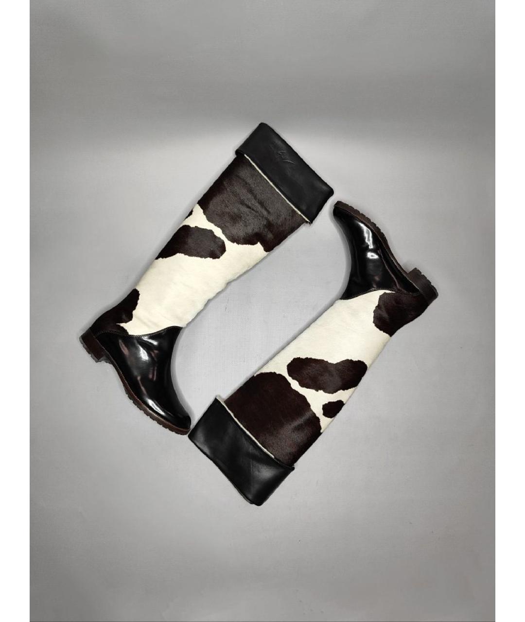 GIUSEPPE ZANOTTI DESIGN Черные кожаные сапоги, фото 10