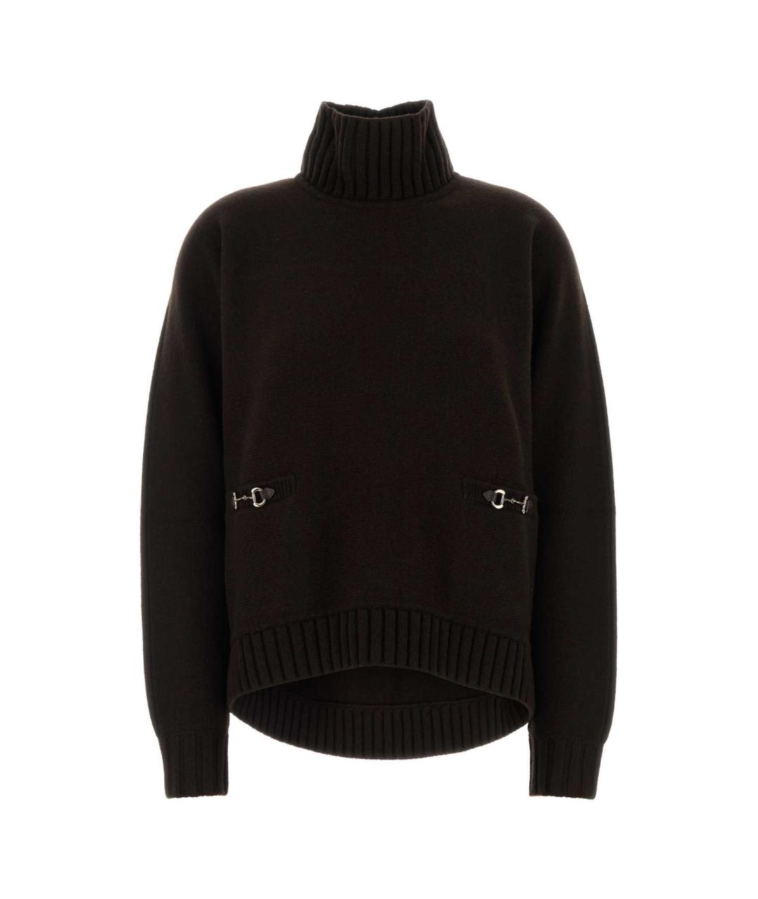 GUCCI Коричневый кашемировый джемпер / свитер, фото 1