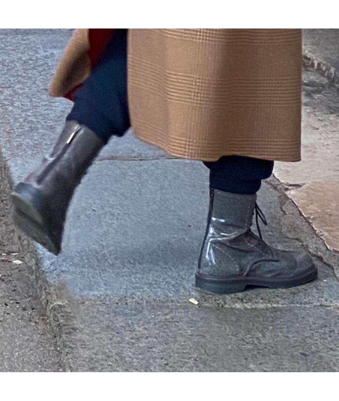 MAX MARA Серые кожаные полусапоги, фото 7