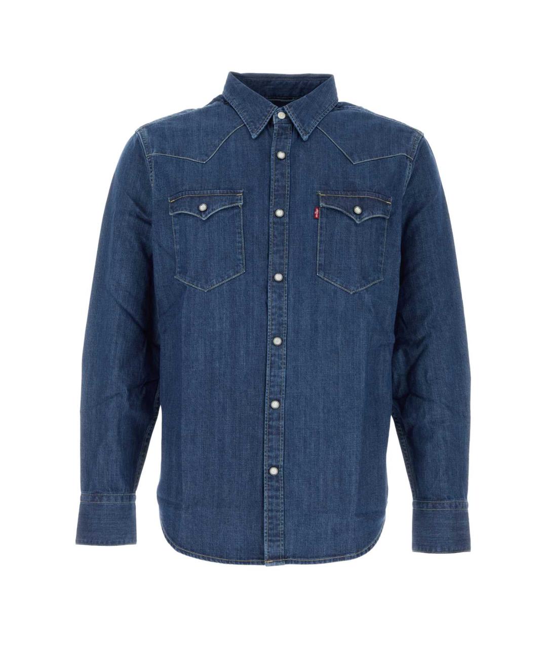 LEVI'S Синяя хлопковая кэжуал рубашка, фото 1