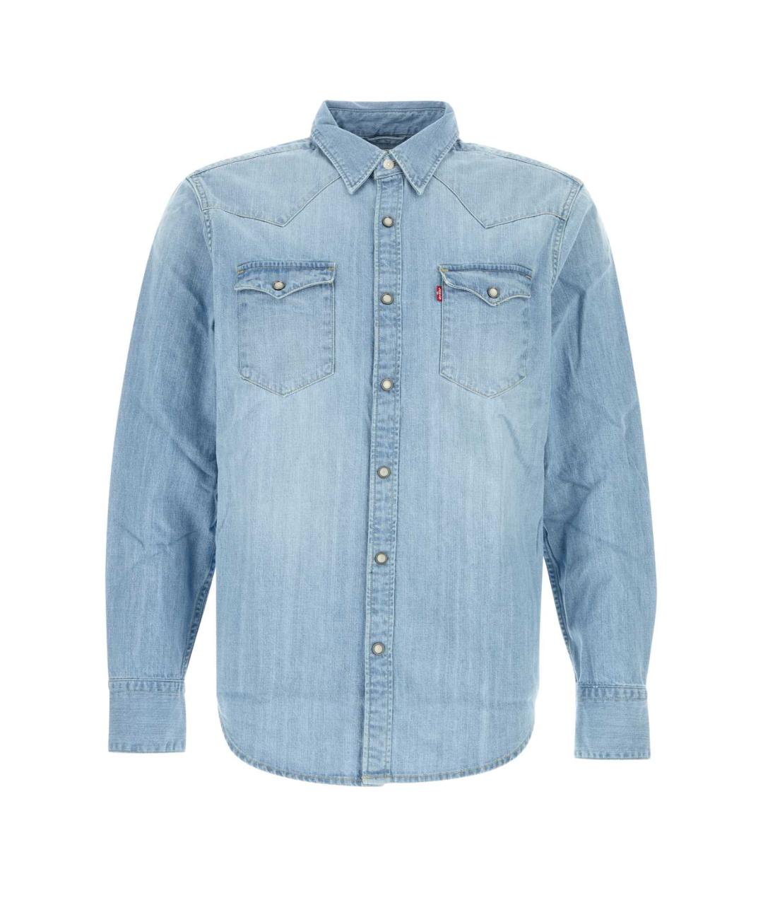 LEVI'S Голубая хлопковая кэжуал рубашка, фото 1