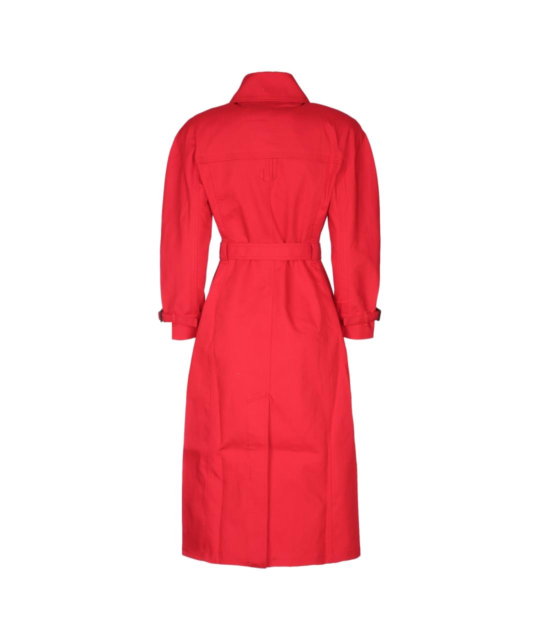 JACQUEMUS Красный хлопковый тренч/плащ, фото 2