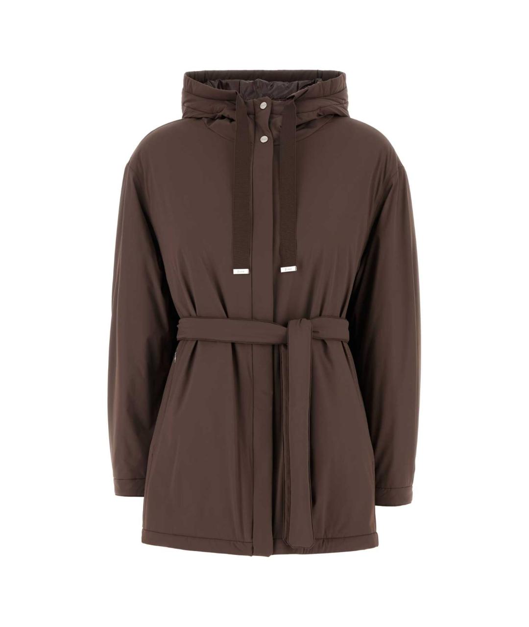 HERNO Коричневая полиэстеровая куртка, фото 1