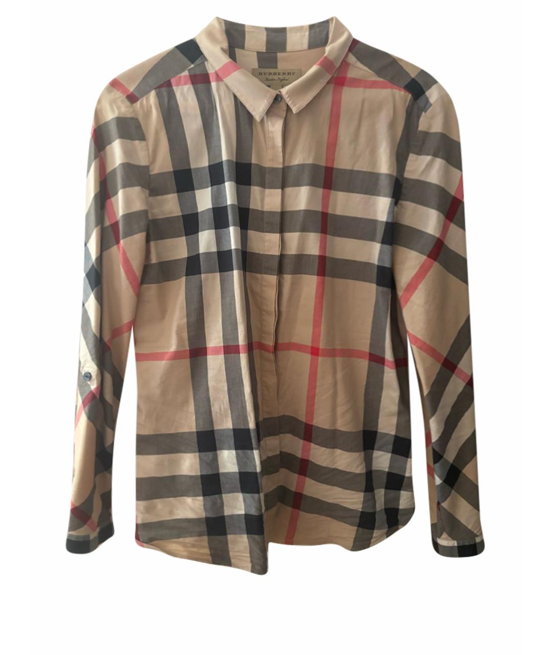 BURBERRY Бежевая хлопковая рубашка, фото 1