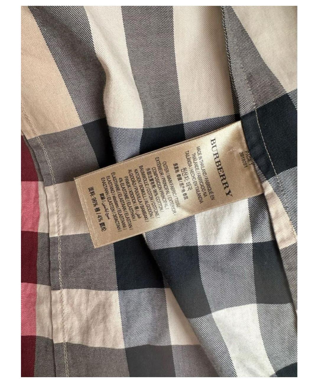 BURBERRY Бежевая хлопковая рубашка, фото 3