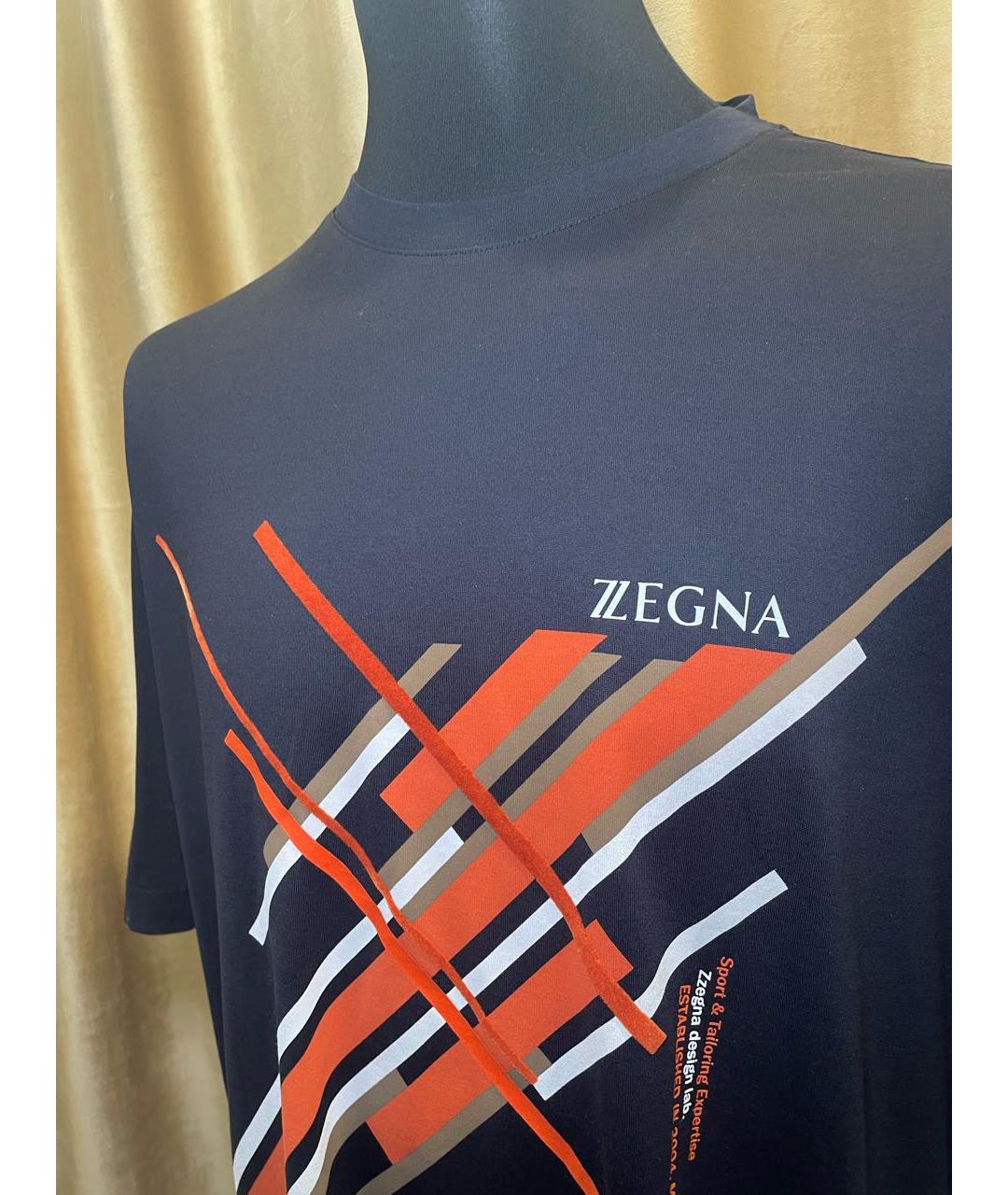 ERMENEGILDO ZEGNA XXX Черная хлопковая футболка, фото 3