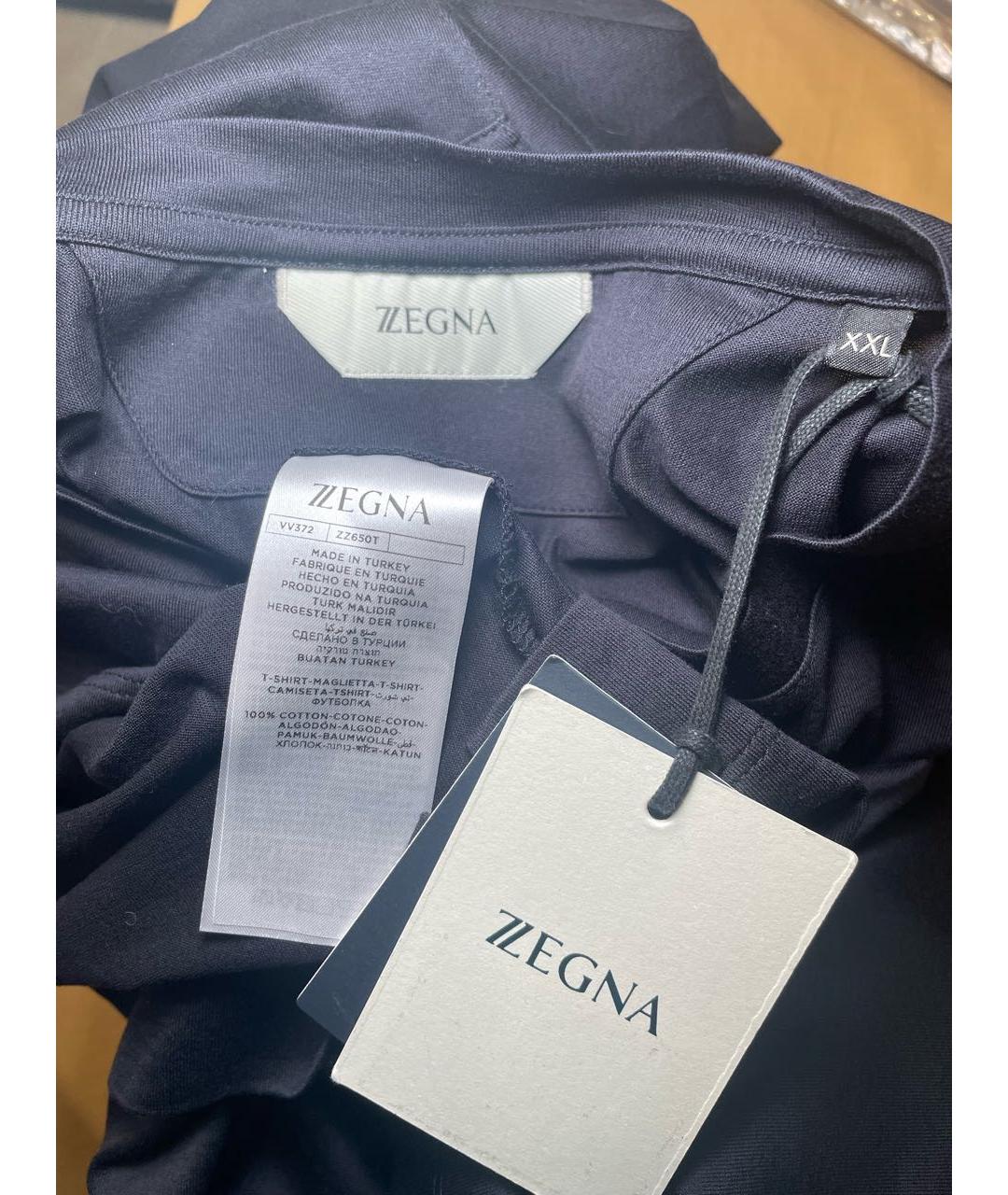 ERMENEGILDO ZEGNA XXX Черная хлопковая футболка, фото 5