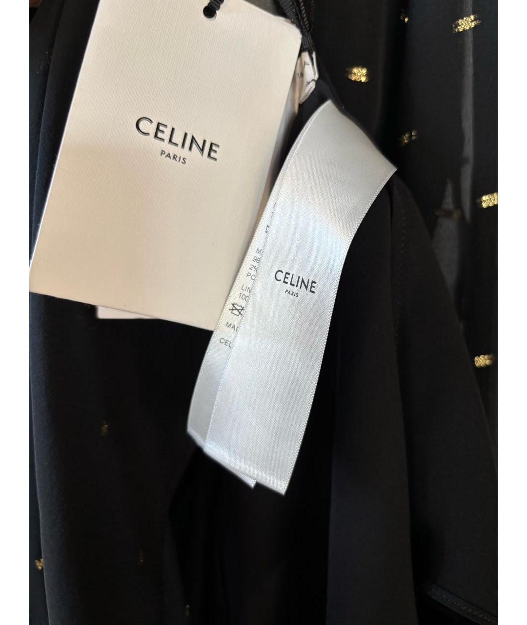 CELINE Черное шелковое вечернее платье, фото 3