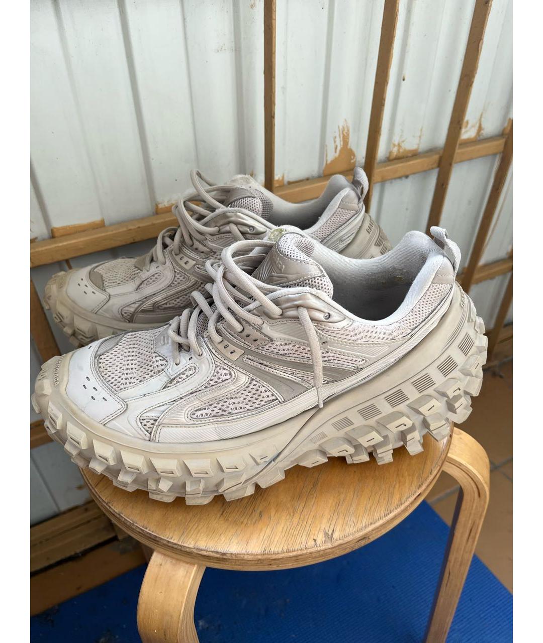 BALENCIAGA Бежевые низкие кроссовки / кеды, фото 7