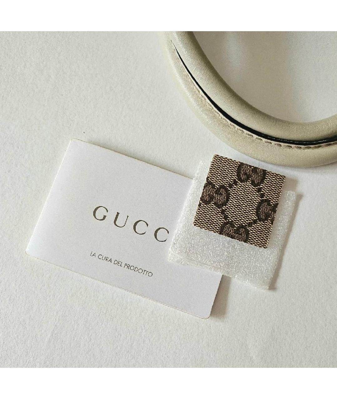 GUCCI Бежевая тканевая сумка через плечо, фото 5