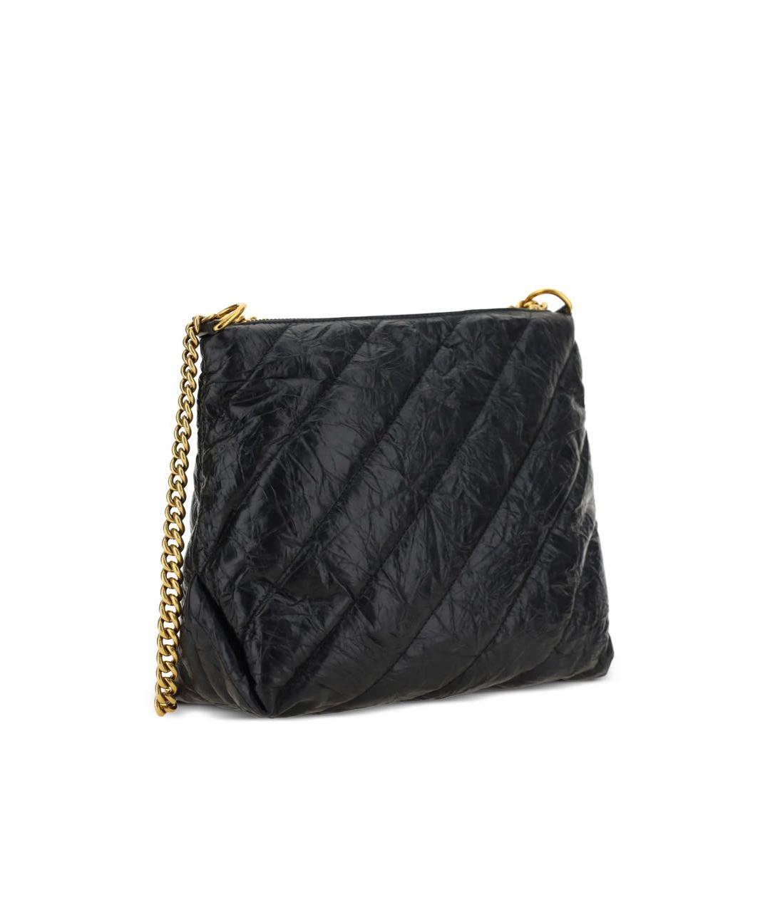 BALENCIAGA Черная кожаная сумка через плечо, фото 4