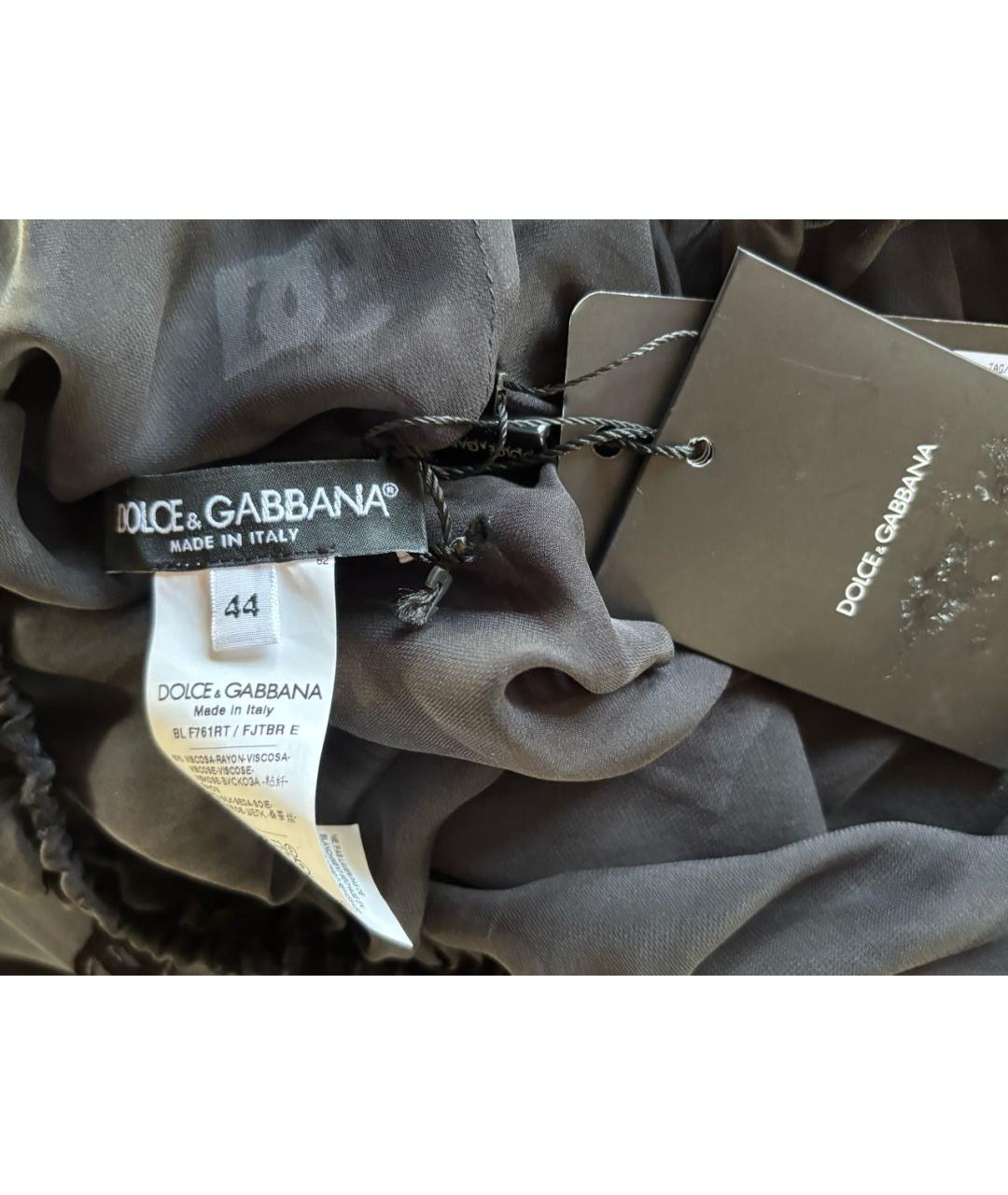 DOLCE&GABBANA Черный шелковый костюм с юбками, фото 3