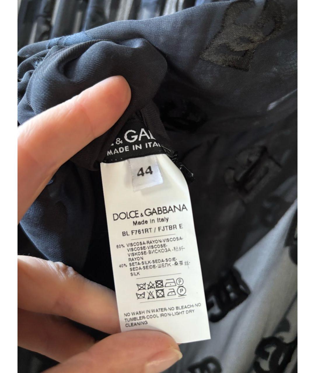 DOLCE&GABBANA Черный шелковый костюм с юбками, фото 7