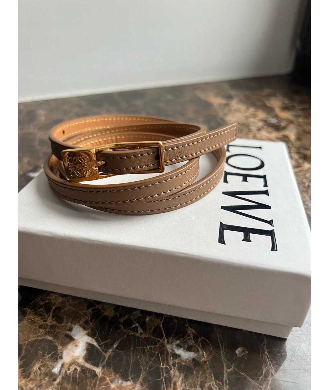LOEWE Коричневый кожаный ремень, фото 4