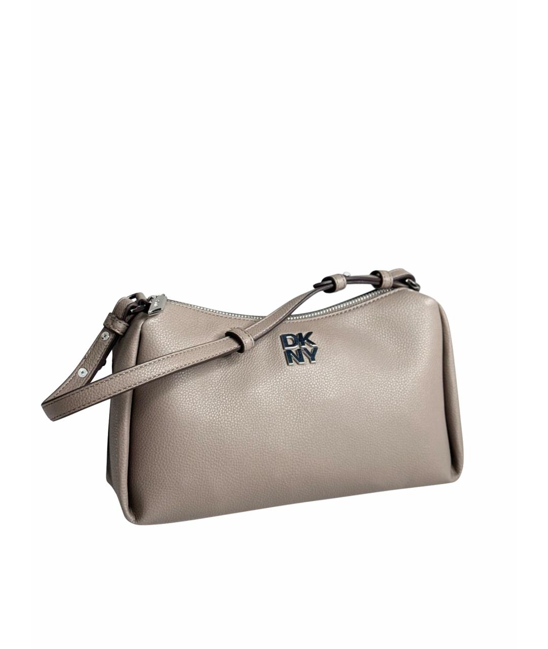 DKNY Бежевая сумка с короткими ручками из искусственной кожи, фото 1