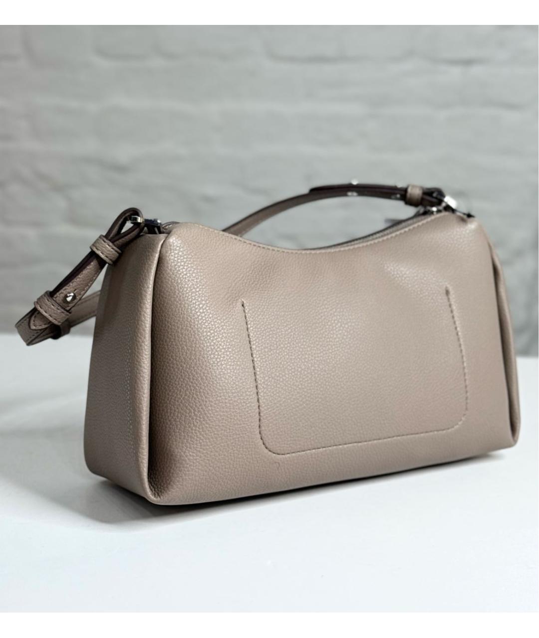 DKNY Бежевая сумка с короткими ручками из искусственной кожи, фото 3