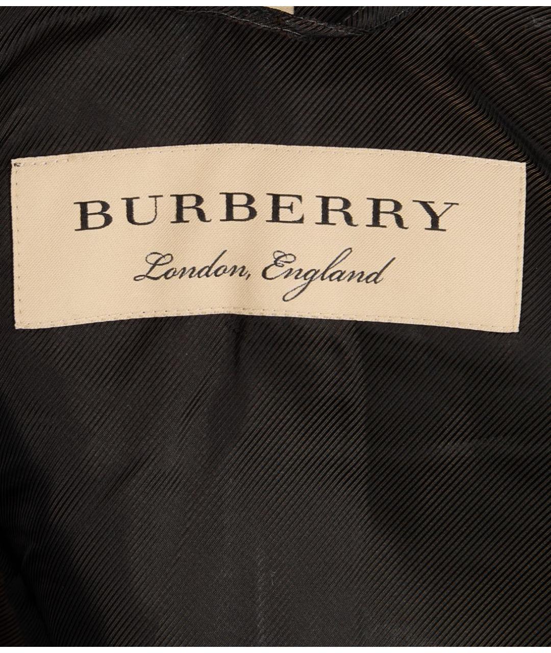 BURBERRY Серое шерстяное пальто, фото 4