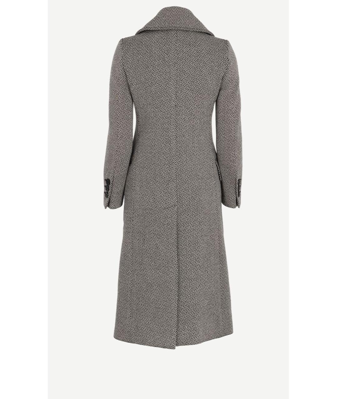 BURBERRY Серое шерстяное пальто, фото 2