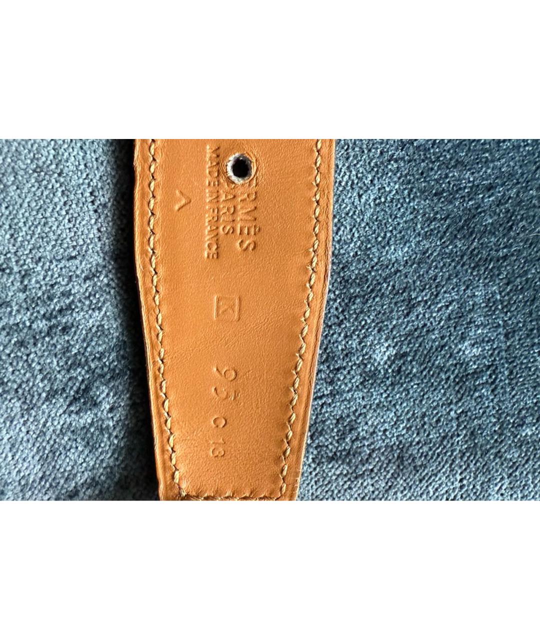 HERMES Розовый ремень из экзотической кожи, фото 3