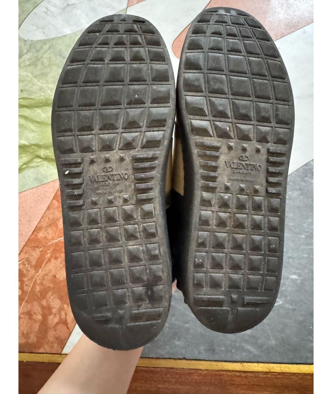 VALENTINO Черные кожаные кеды, фото 5