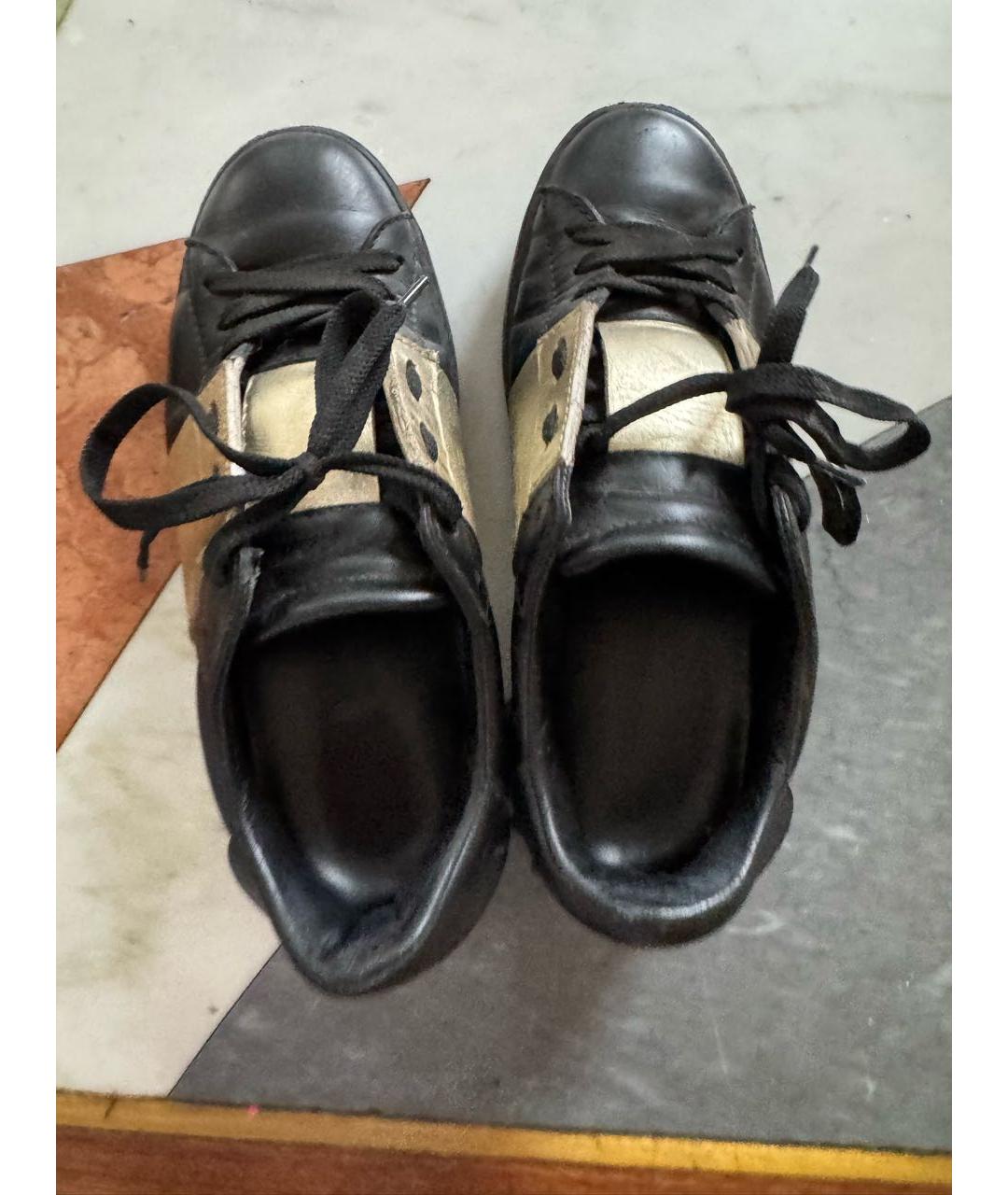 VALENTINO Черные кожаные кеды, фото 3