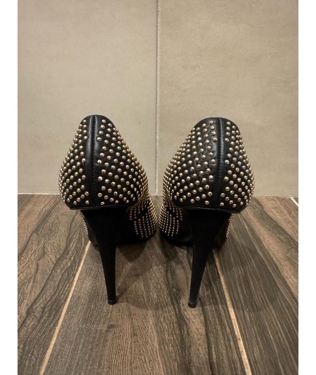 GIUSEPPE ZANOTTI DESIGN Черные кожаные туфли, фото 4