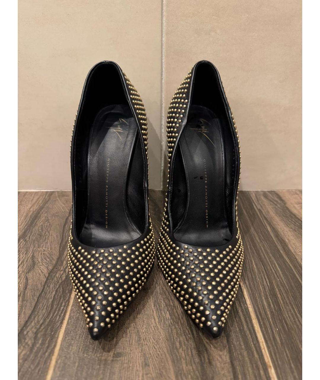 GIUSEPPE ZANOTTI DESIGN Черные кожаные туфли, фото 2