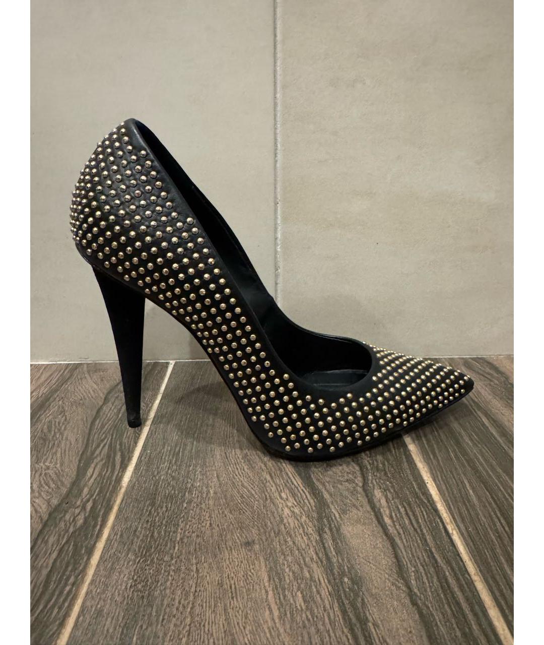 GIUSEPPE ZANOTTI DESIGN Черные кожаные туфли, фото 5