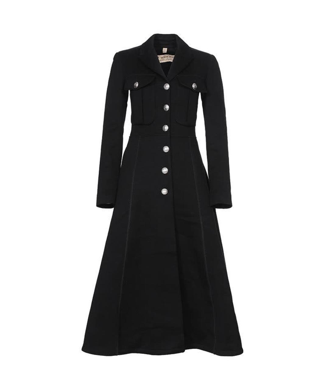 BURBERRY Черное хлопковое пальто, фото 1