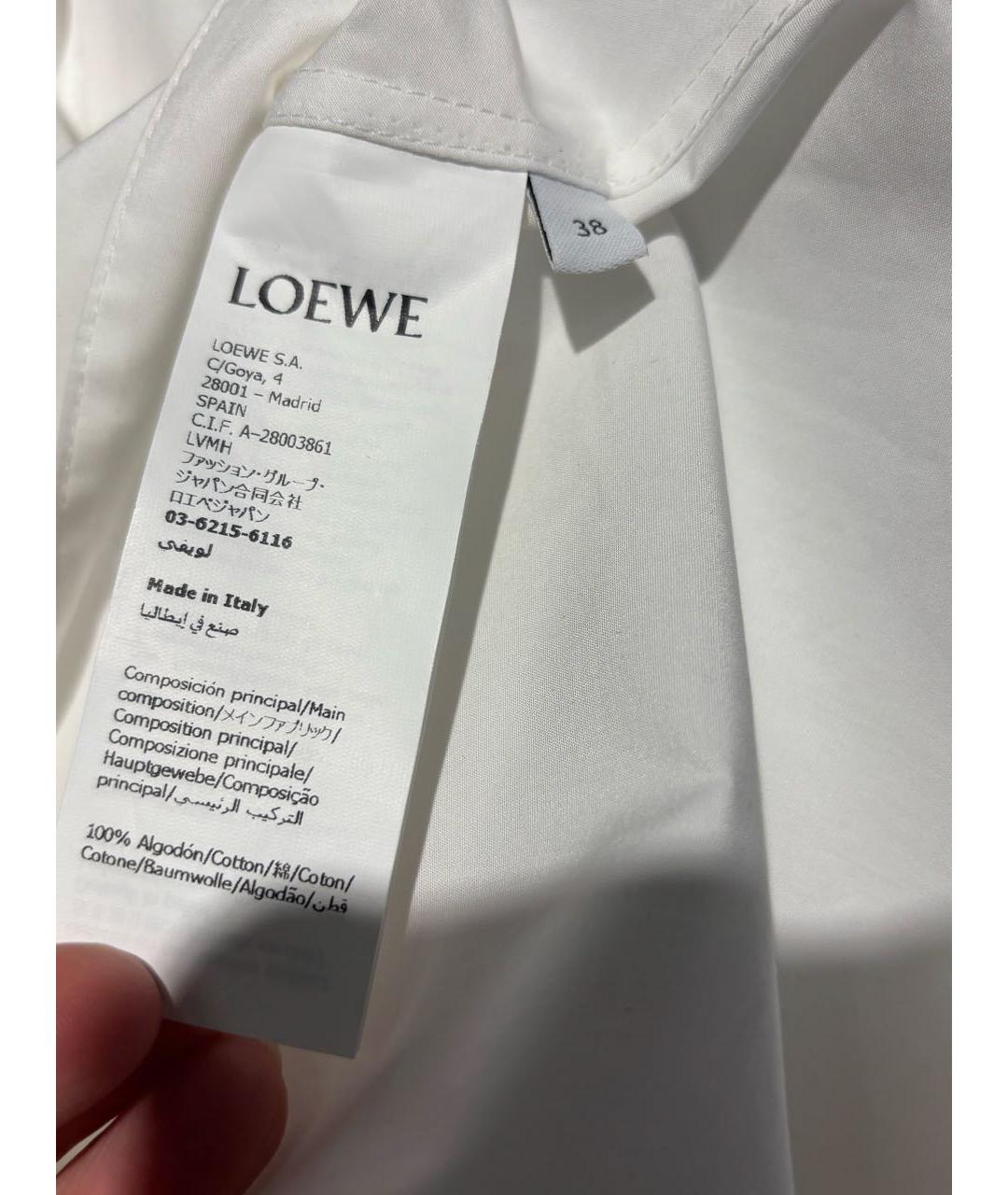 LOEWE Белая хлопковая рубашка, фото 5
