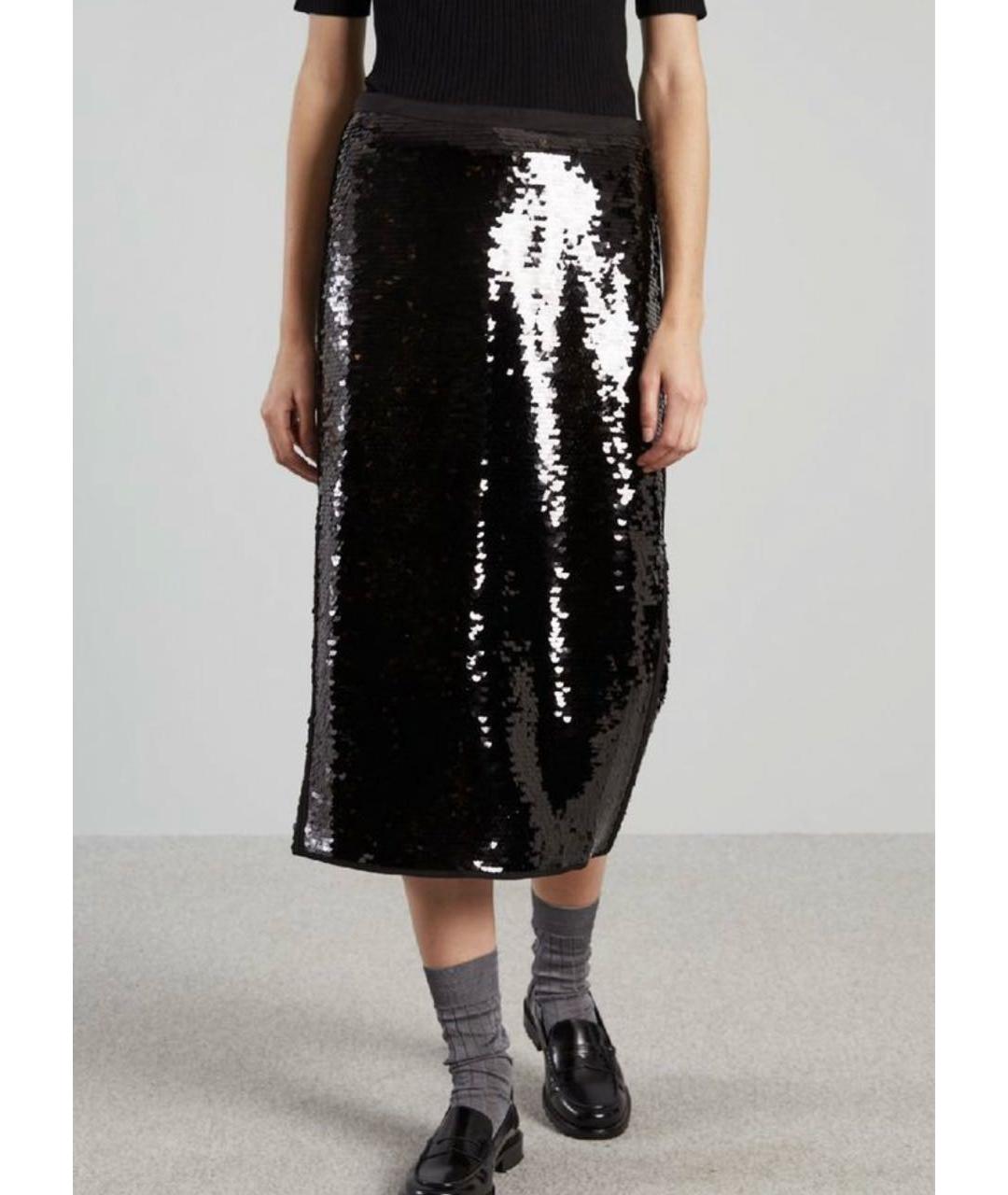 'S MAX MARA Черная юбка миди, фото 4