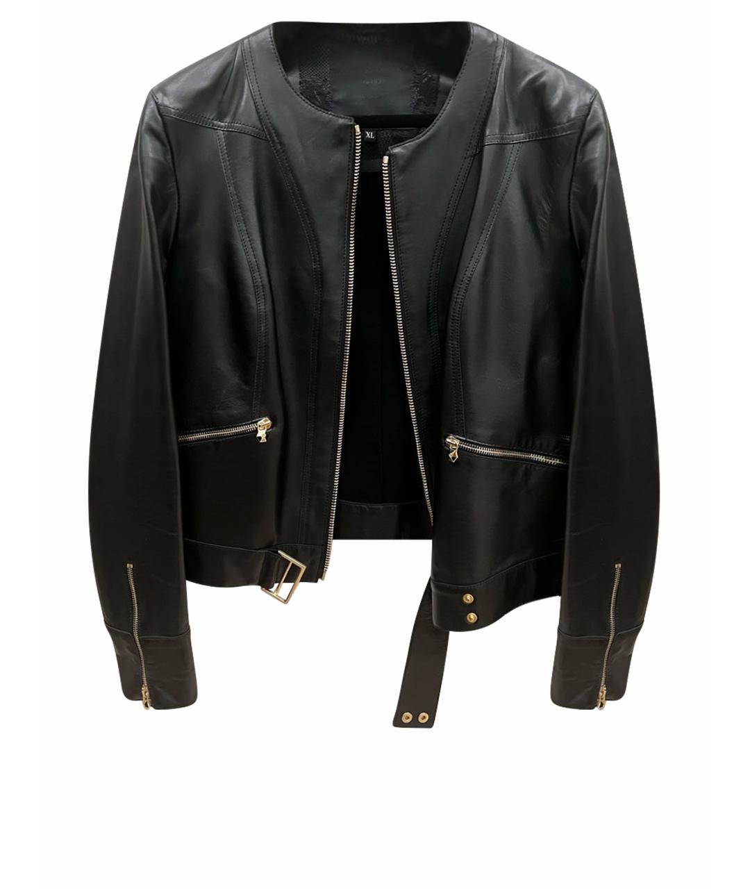 PHILIPP PLEIN Черная кожаная куртка, фото 1