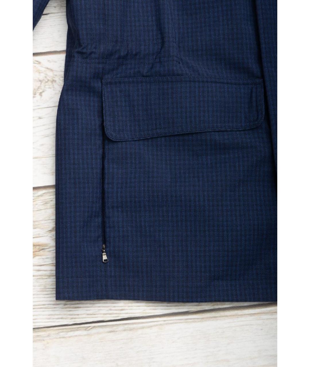 CANALI Темно-синяя шерстяная куртка, фото 4