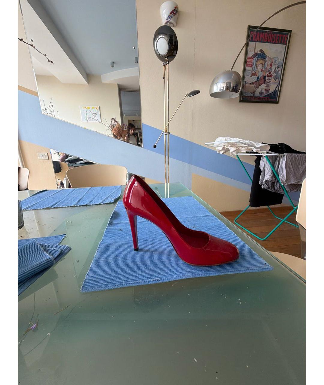 MIU MIU Красные кожаные туфли, фото 5