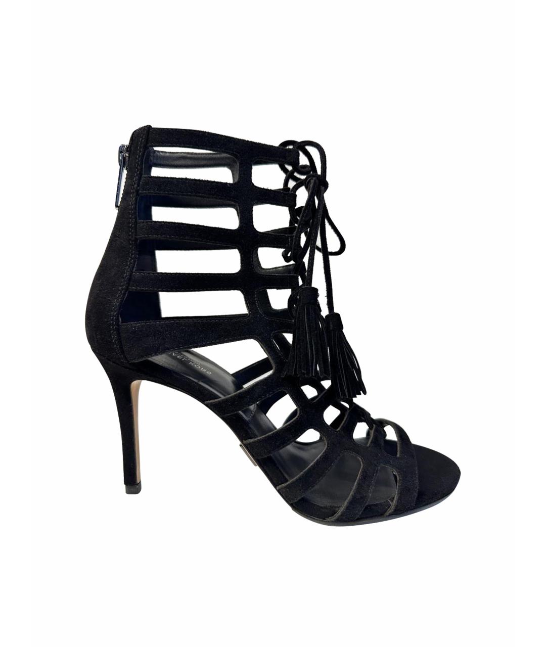 MICHAEL KORS Черные замшевые босоножки, фото 1