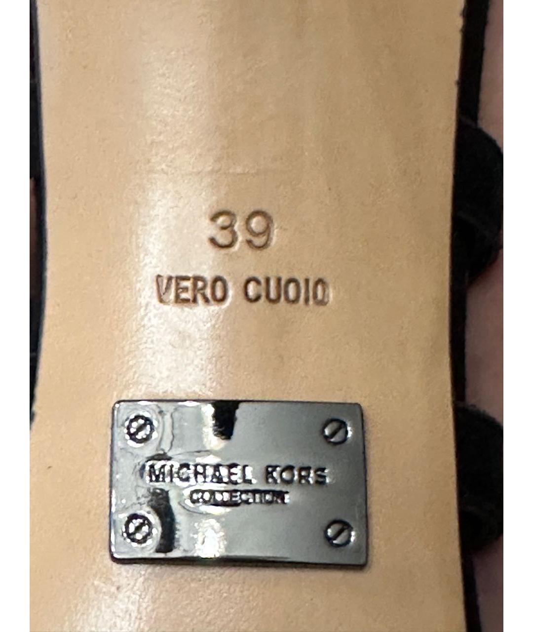 MICHAEL KORS Черные замшевые босоножки, фото 6