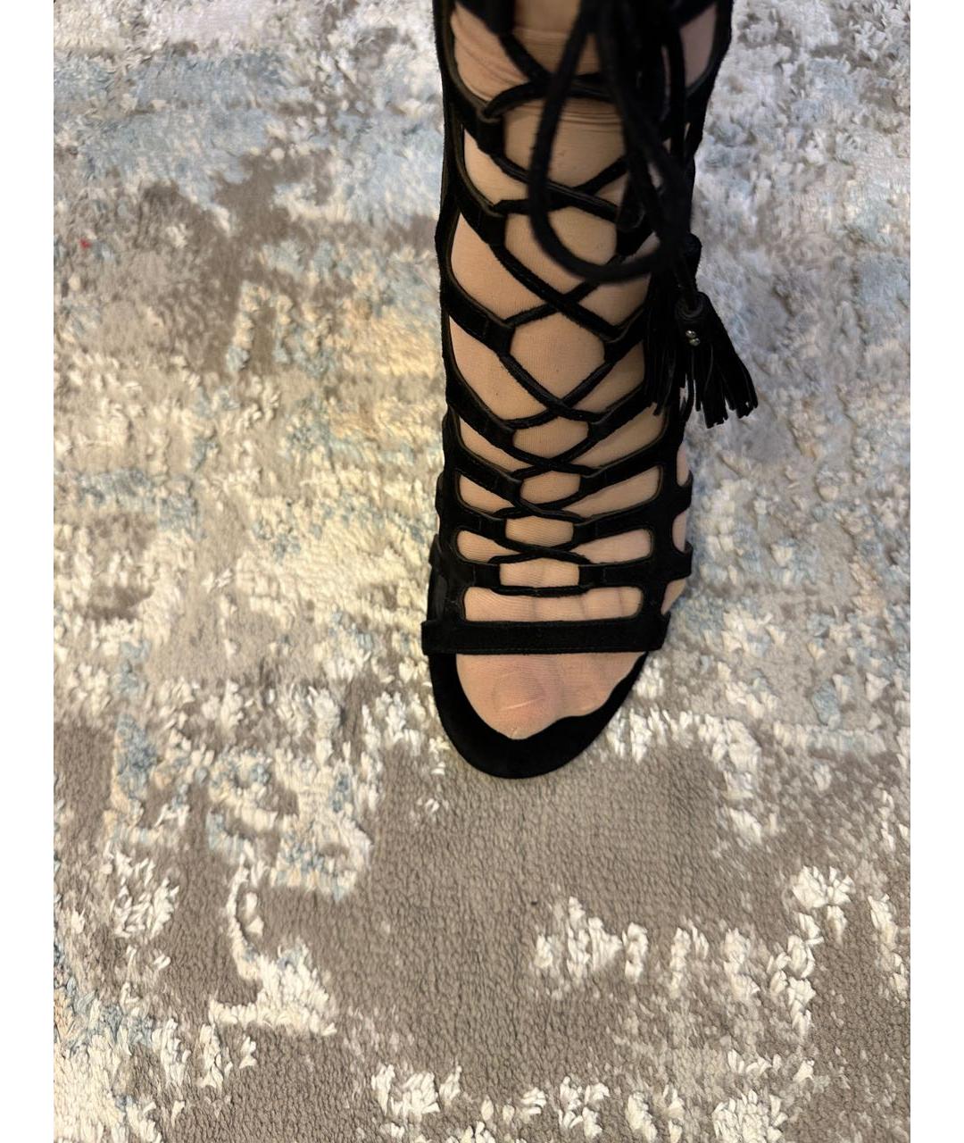 MICHAEL KORS Черные замшевые босоножки, фото 7