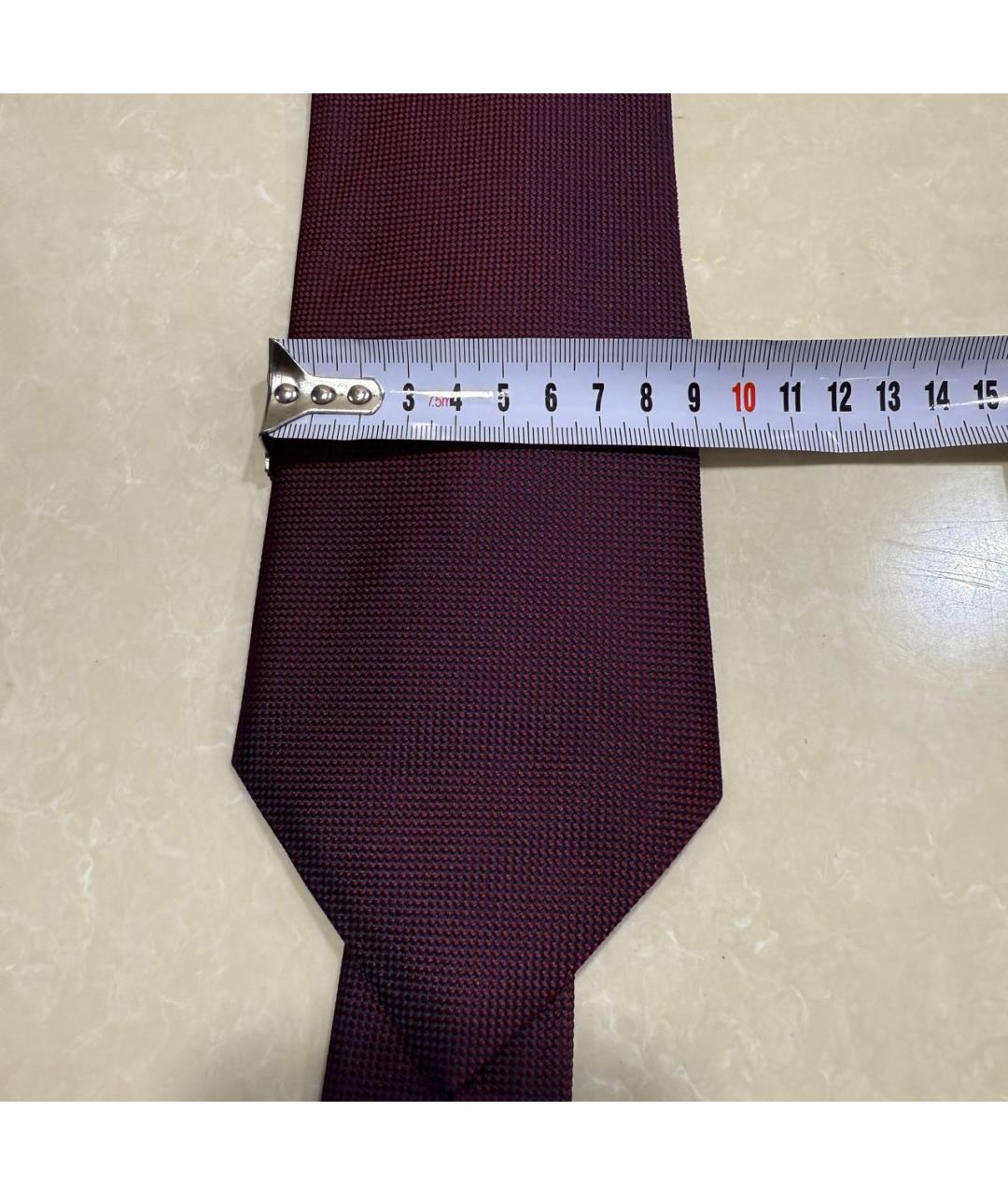 ERMENEGILDO ZEGNA XXX Бордовый шелковый галстук, фото 6