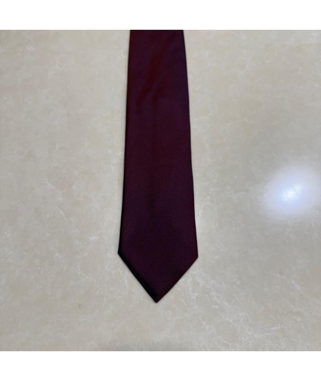 ERMENEGILDO ZEGNA XXX Бордовый шелковый галстук, фото 7
