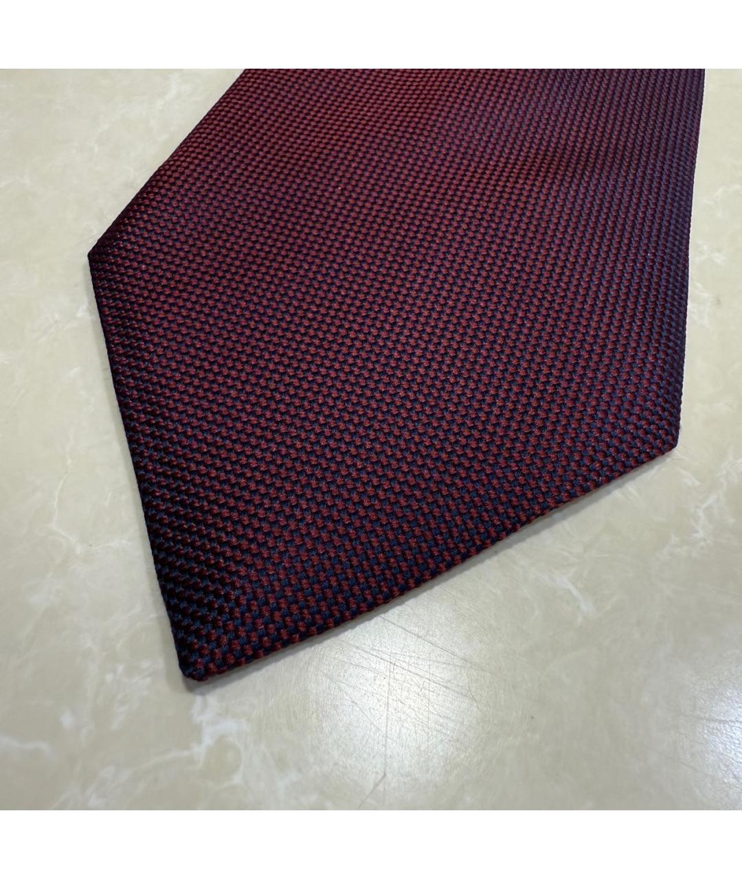 ERMENEGILDO ZEGNA XXX Бордовый шелковый галстук, фото 4