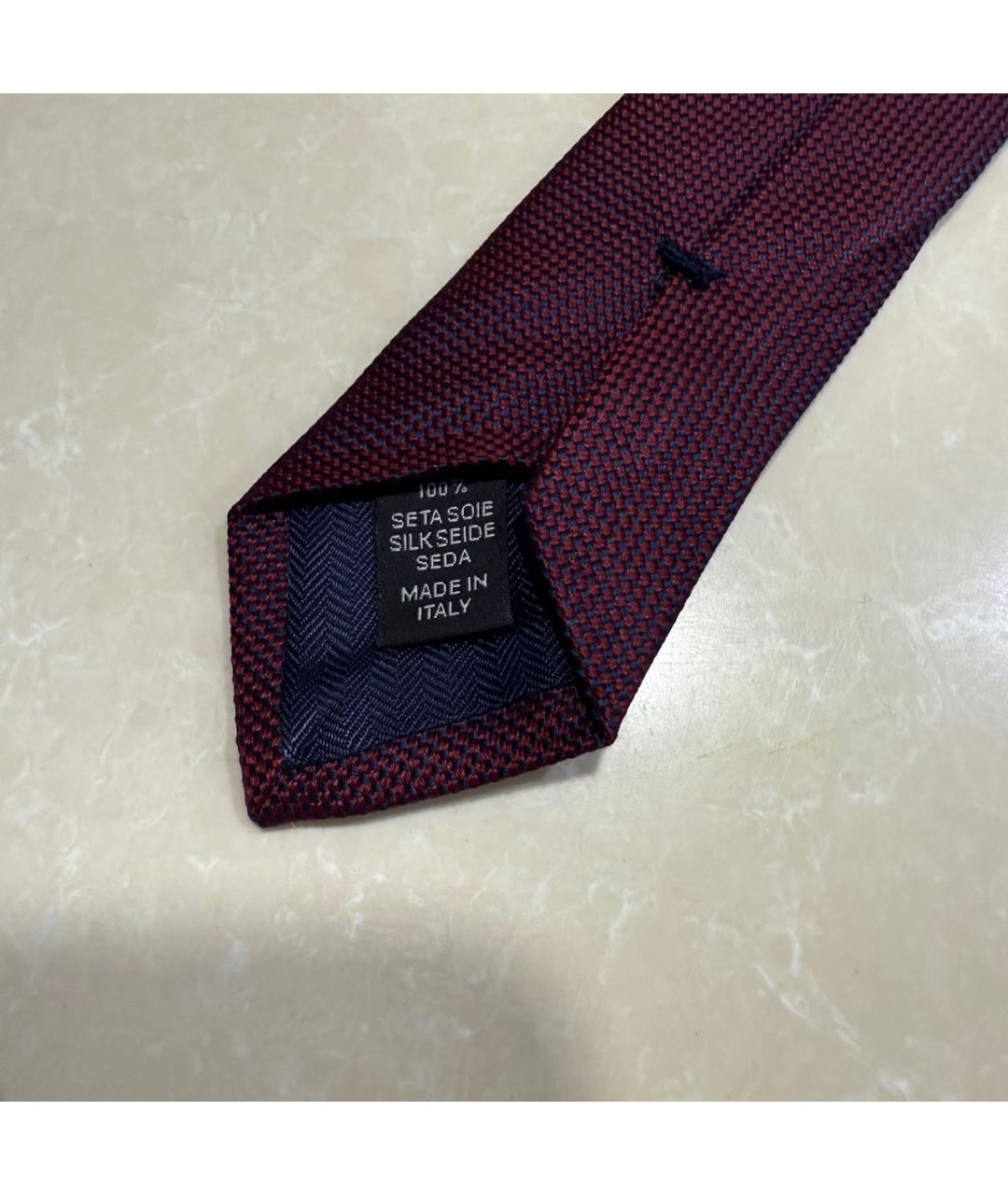 ERMENEGILDO ZEGNA XXX Бордовый шелковый галстук, фото 3