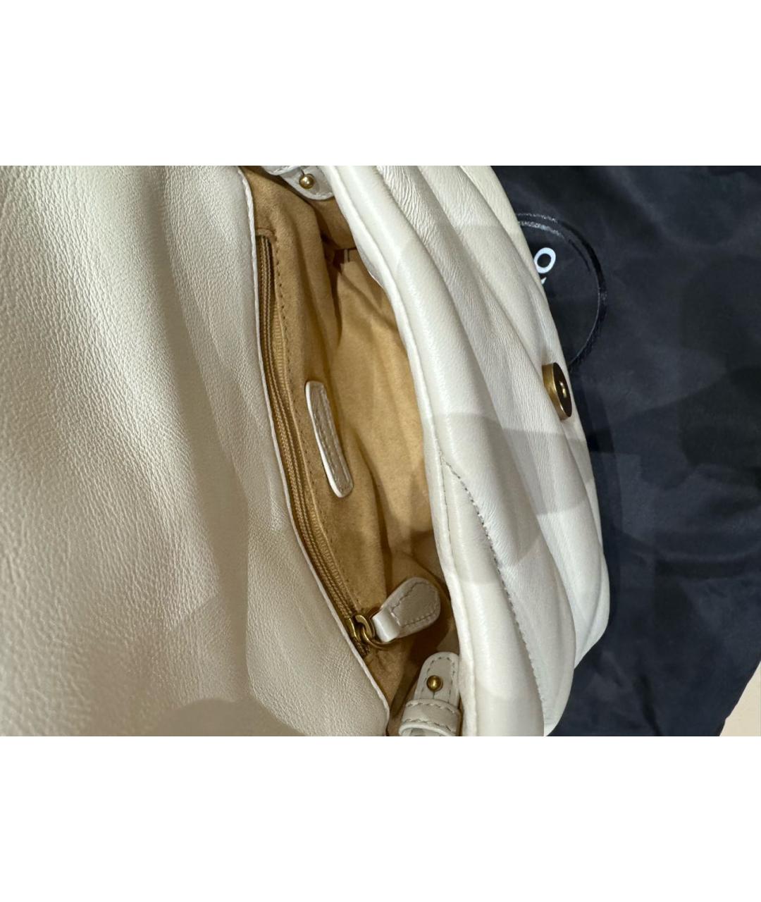 PINKO Белая кожаная сумка через плечо, фото 4