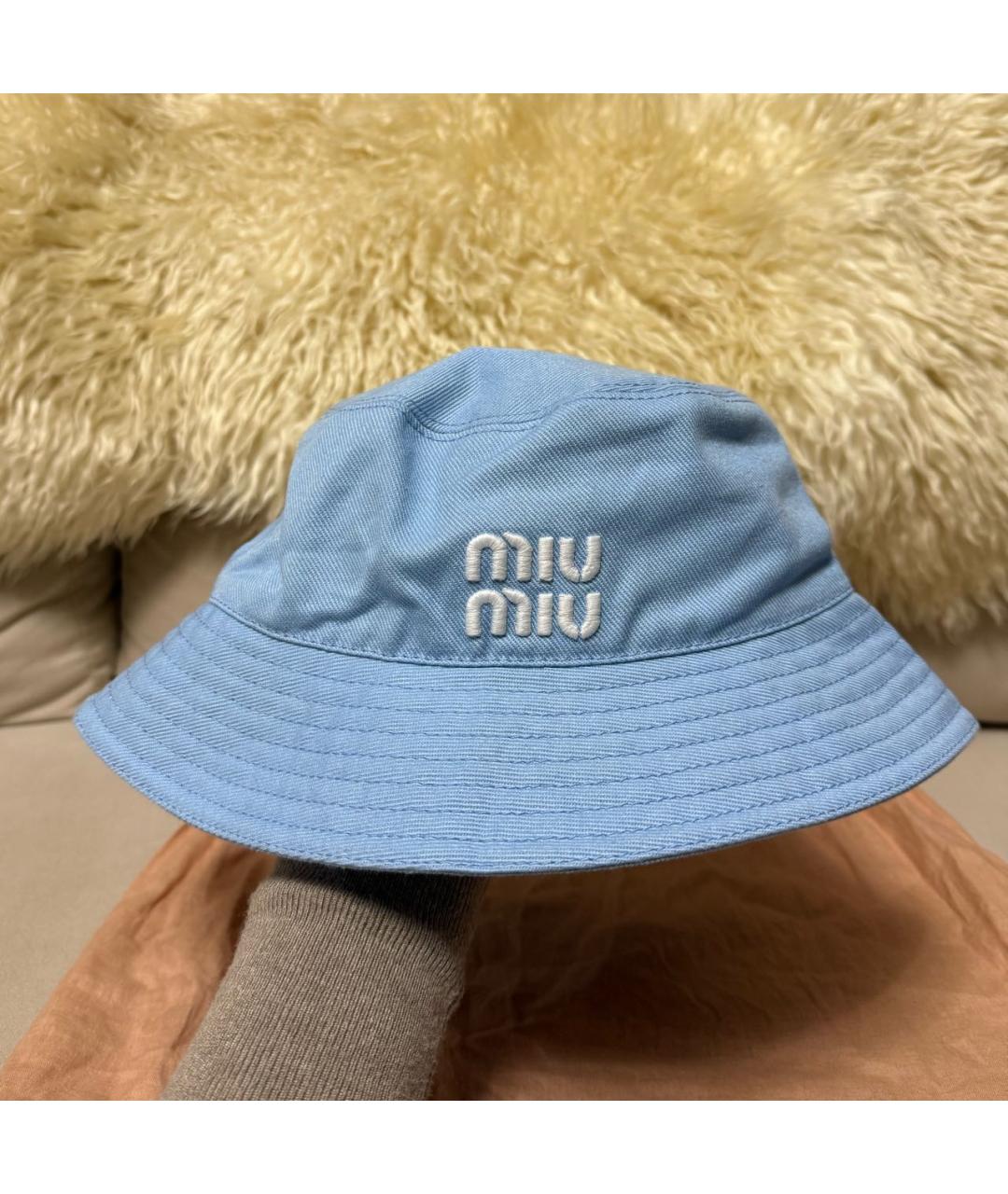 MIU MIU Голубая панама, фото 4