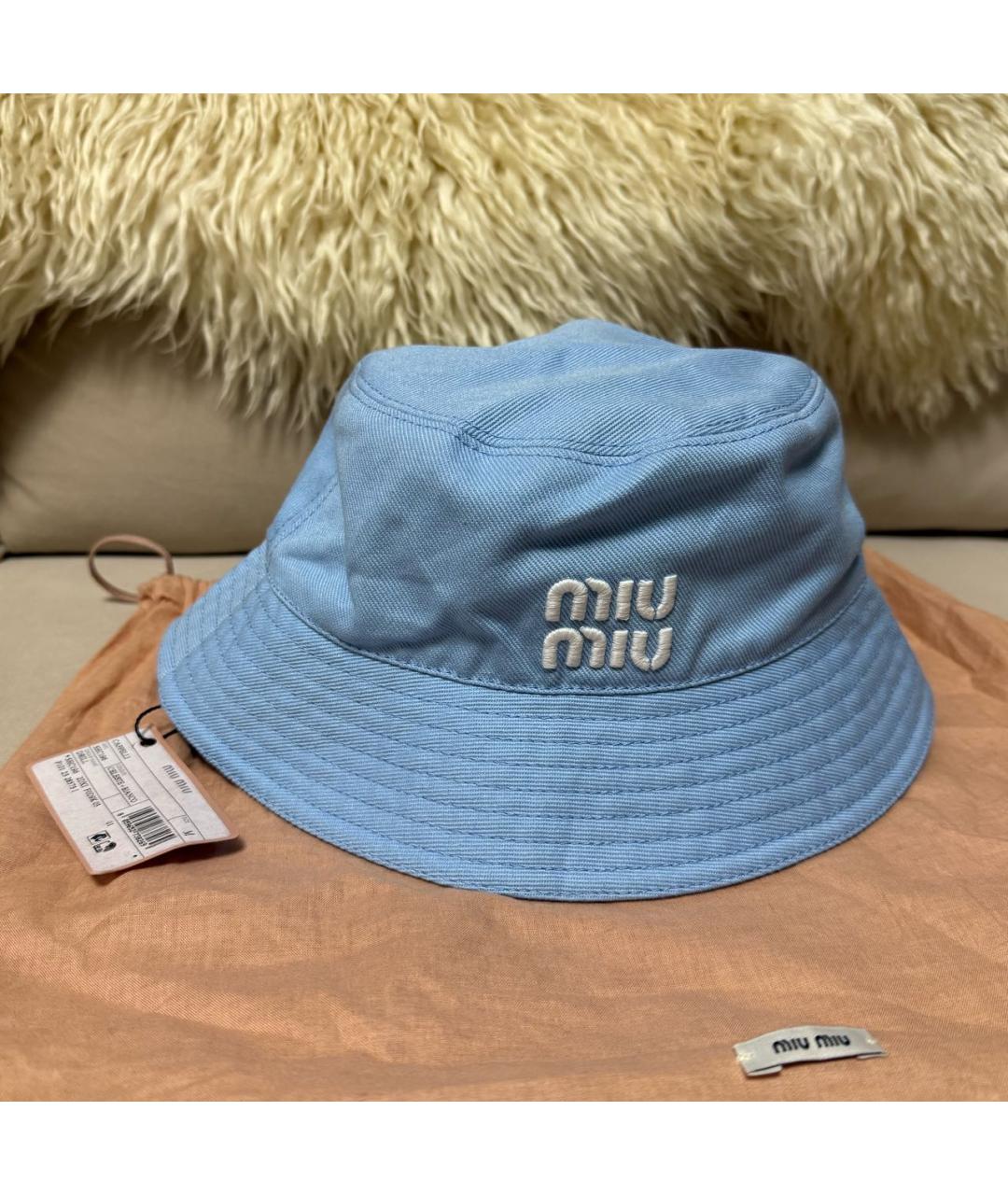 MIU MIU Голубая шляпа, фото 2