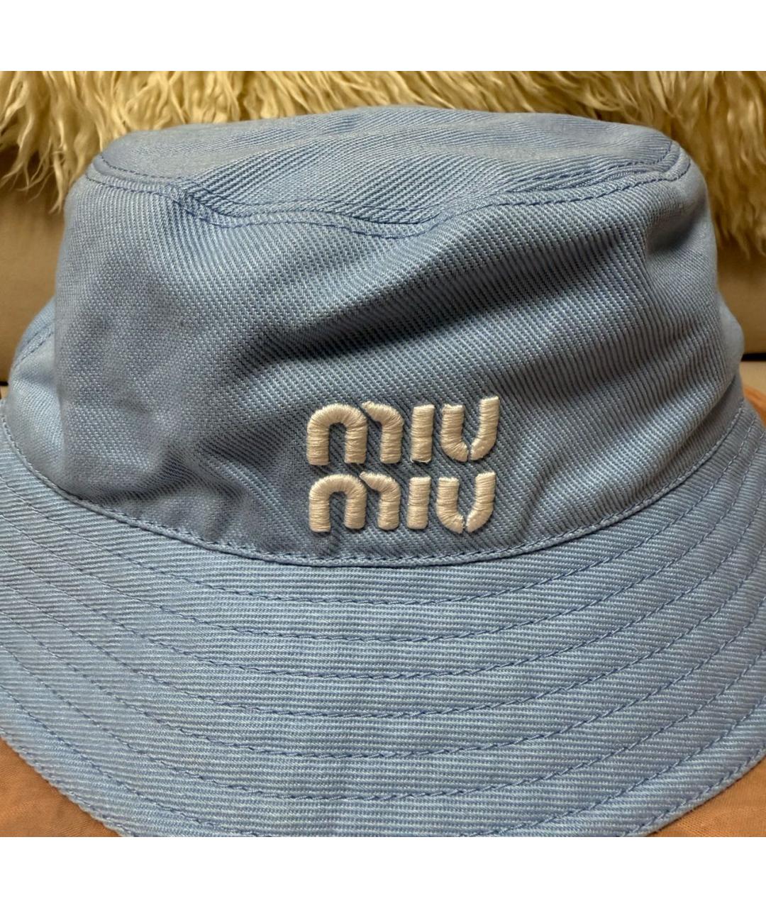 MIU MIU Голубая шляпа, фото 3